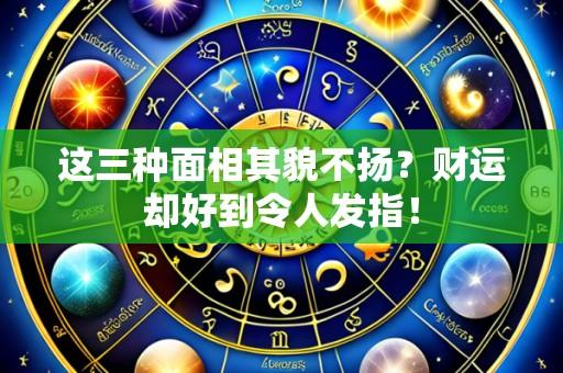 这三种面相其貌不扬?财运却好到令人发指!