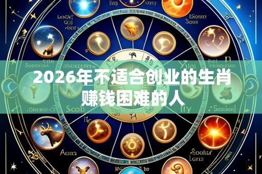 2026年不适合创业的生肖 赚钱困难的人