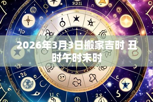 2026年3月3日搬家吉时 丑时午时未时