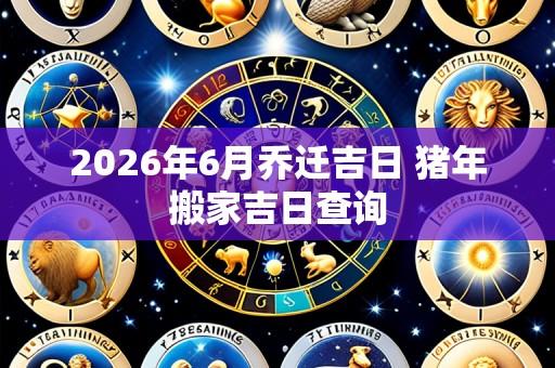 2026年6月乔迁吉日 猪年搬家吉日查询