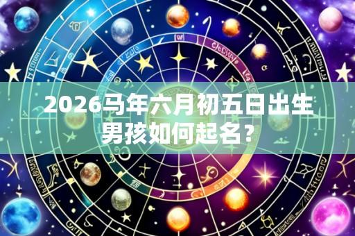 2026马年六月初五日出生男孩如何起名?