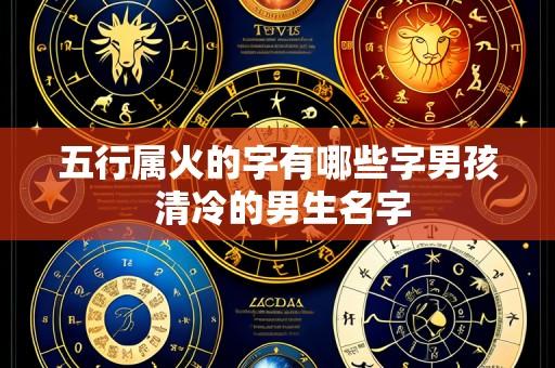 五行属火的字有哪些字男孩 清冷的男生名字