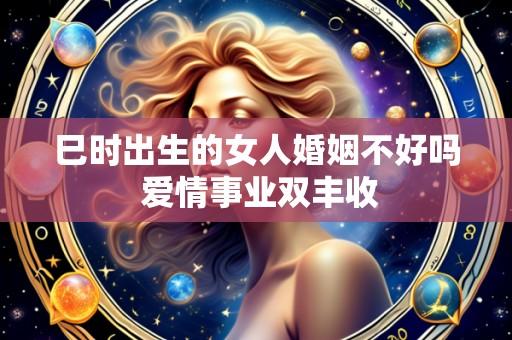 巳时出生的女人婚姻不好吗 爱情事业双丰收