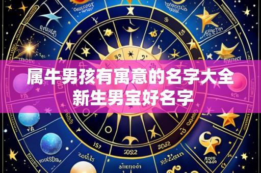 属牛男孩有寓意的名字大全 新生男宝好名字