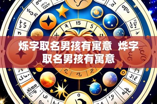 烁字取名男孩有寓意 烨字取名男孩有寓意