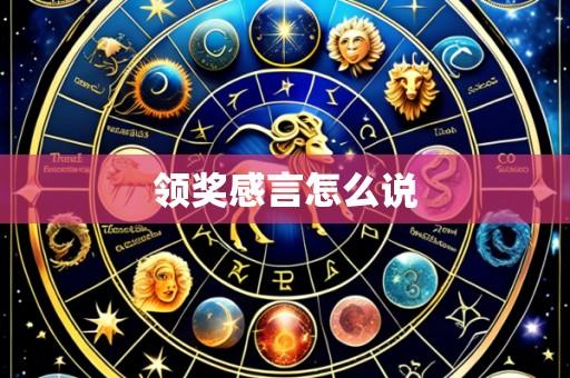 领奖感言怎么说