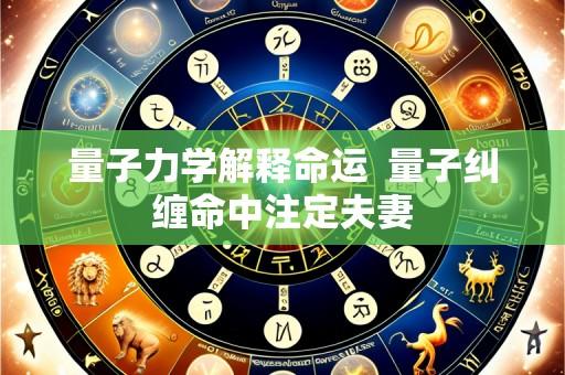 量子力学解释命运 量子纠缠命中注定夫妻