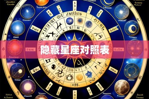 隐藏星座对照表