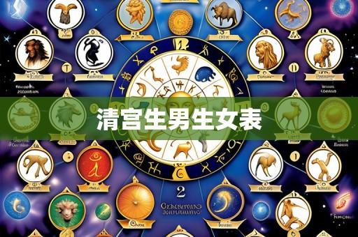 清宫生男生女表