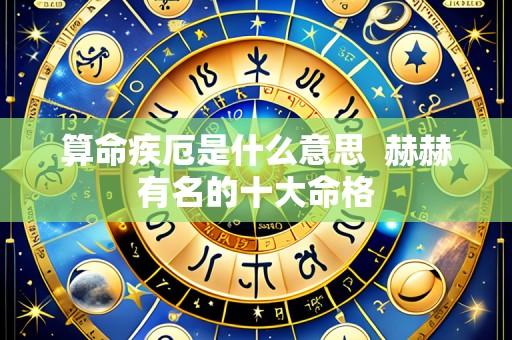算命疾厄是什么意思 赫赫有名的十大命格