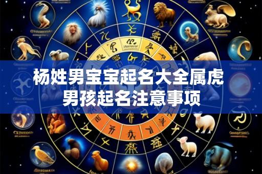 杨姓男宝宝起名大全属虎 男孩起名注意事项