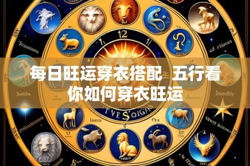 每日旺运穿衣搭配 五行看你如何穿衣旺运
