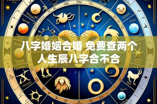 八字婚姻合婚 免费查两个人生辰八字合不合