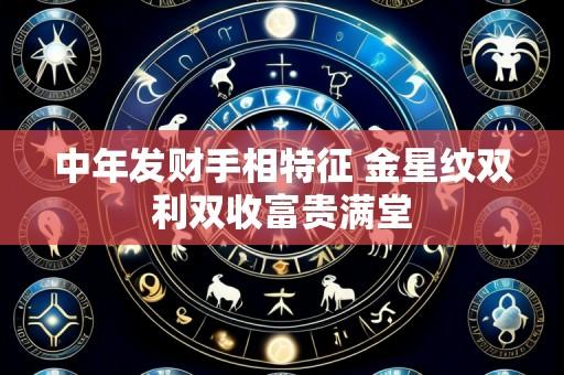 中年发财手相特征 金星纹双利双收富贵满堂