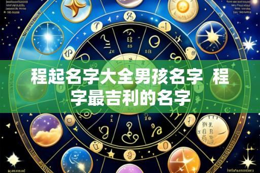 程起名字大全男孩名字 程字最吉利的名字