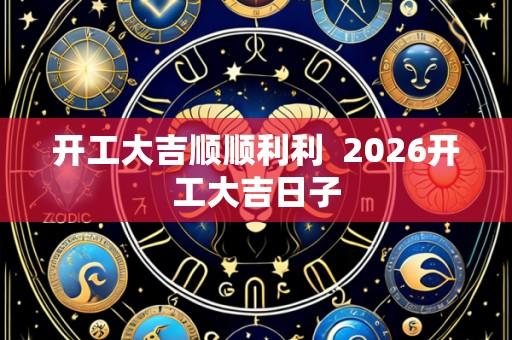 开工大吉顺顺利利 2026开工大吉日子