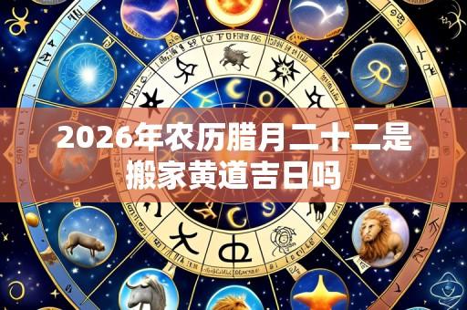 2026年农历腊月二十二是搬家黄道吉日吗