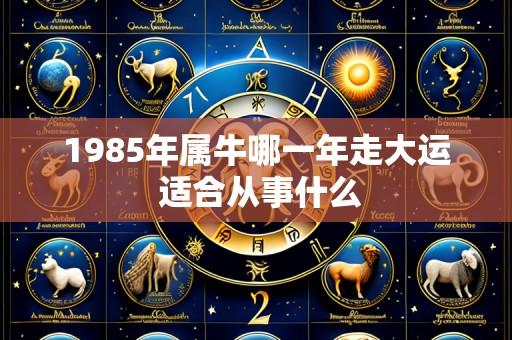1985年属牛哪一年走大运 适合从事什么