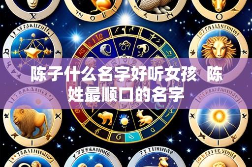 陈子什么名字好听女孩 陈姓最顺口的名字