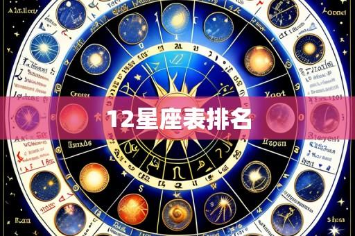 12星座表排名