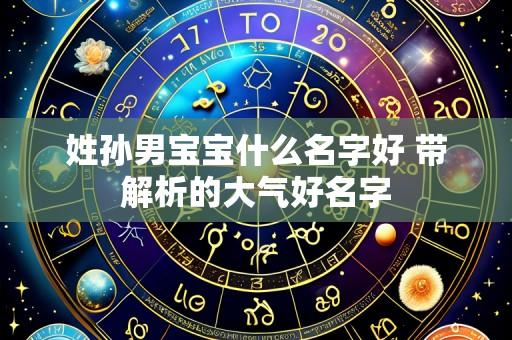 姓孙男宝宝什么名字好 带解析的大气好名字