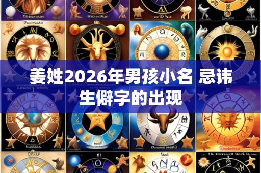 姜姓2026年男孩小名 忌讳生僻字的出现