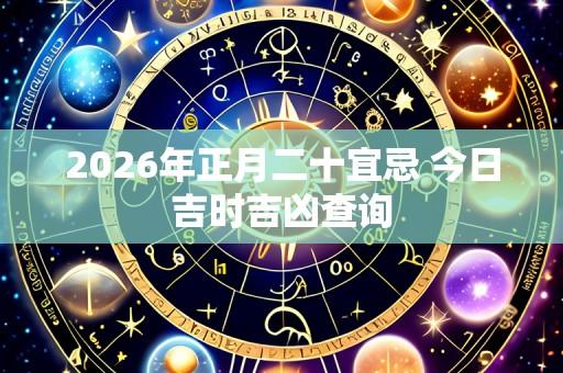 2026年正月二十宜忌 今日吉时吉凶查询