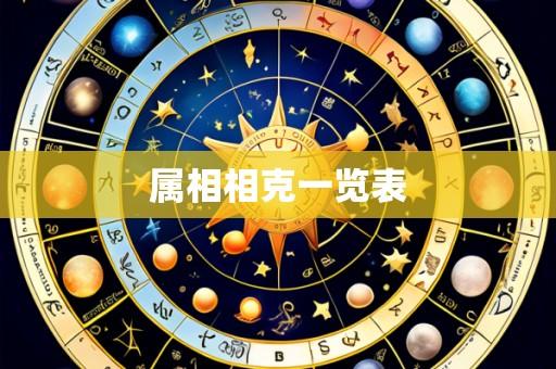 属相相克一览表