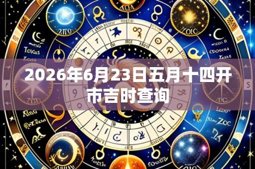 2026年6月23日五月十四开市吉时查询