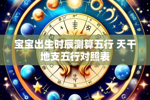 宝宝出生时辰测算五行 天干地支五行对照表
