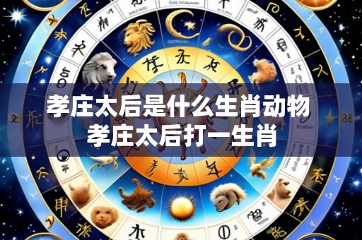 孝庄太后是什么生肖动物 孝庄太后打一生肖