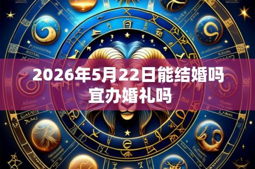 2026年5月22日能结婚吗 宜办婚礼吗