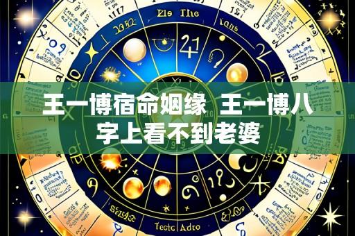 王一博宿命姻缘 王一博八字上看不到老婆