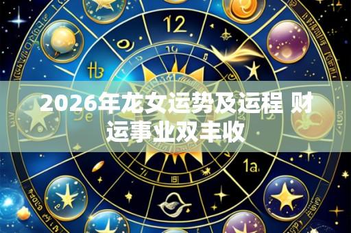2026年龙女运势及运程 财运事业双丰收