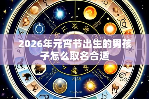 2026年元宵节出生的男孩子怎么取名合适