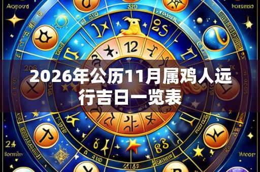 2026年公历11月属鸡人远行吉日一览表