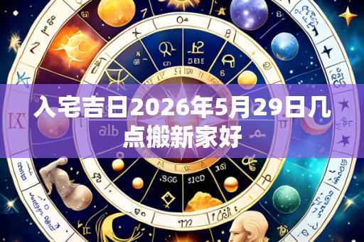 入宅吉日2026年5月29日几点搬新家好