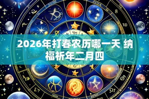 2026年打春农历哪一天 纳福祈年二月四