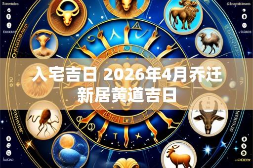 入宅吉日 2026年4月乔迁新居黄道吉日