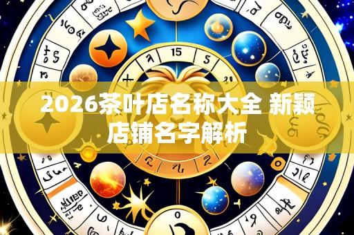2026茶叶店名称大全 新颖店铺名字解析