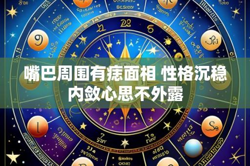嘴巴周围有痣面相 性格沉稳内敛心思不外露