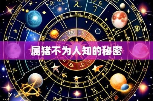 属猪不为人知的秘密