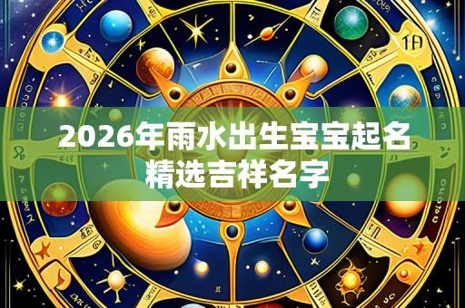 2026年雨水出生宝宝起名 精选吉祥名字