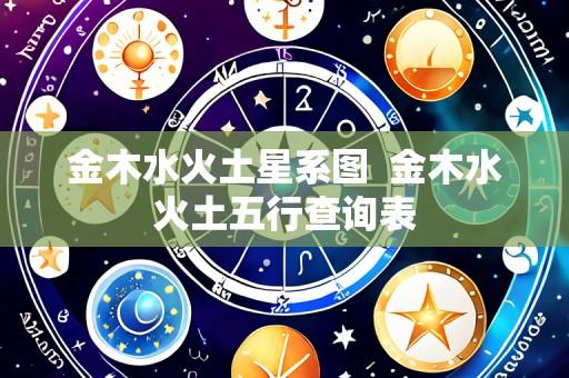 金木水火土星系图 金木水火土五行查询表
