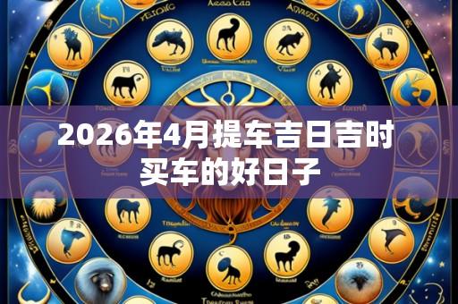 2026年4月提车吉日吉时 买车的好日子