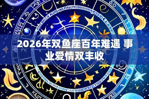 2026年双鱼座百年难遇 事业爱情双丰收