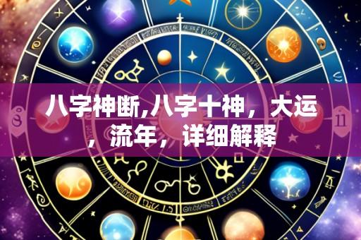 八字神断,八字十神,大运,流年,详细解释