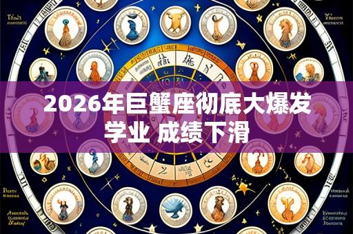 2026年巨蟹座彻底大爆发学业 成绩下滑