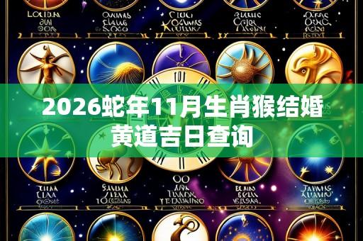 2026蛇年11月生肖猴结婚黄道吉日查询