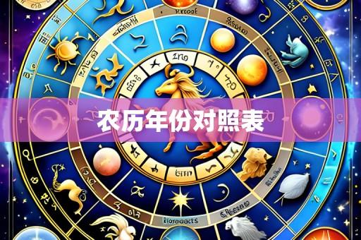 农历年份对照表